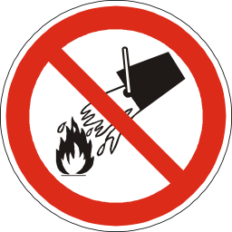 Download free red round pictogram prohibited flame water icon
